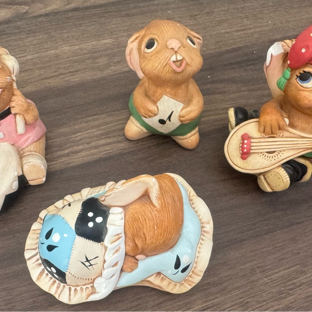 Charming VTG Pendleton Handcrafted Mouse 4 set Figurine Set